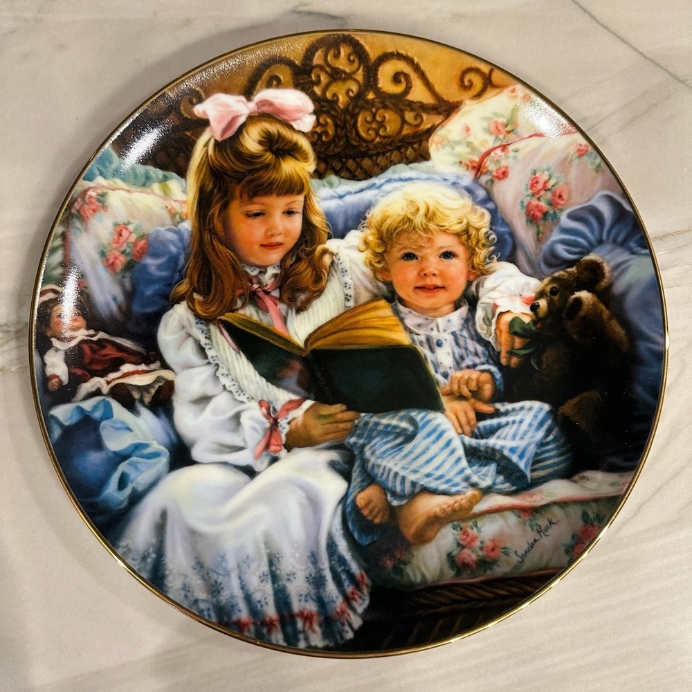 Night-Time Story by Sandra Kuck Vintage Collectors Plate 575
